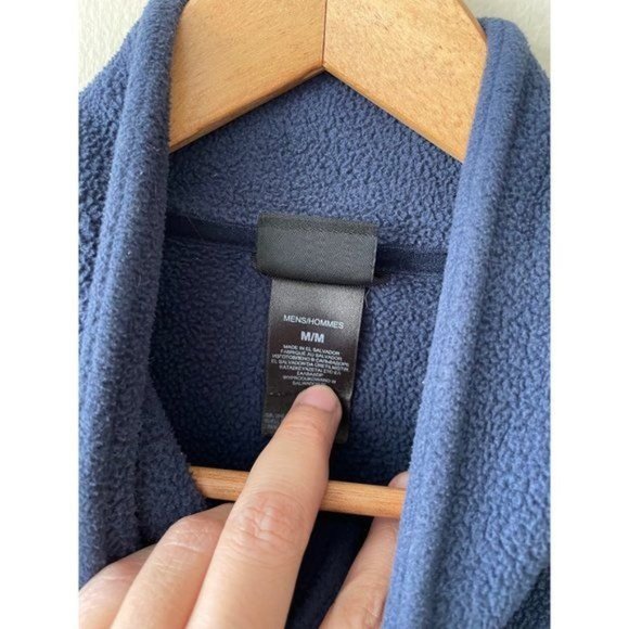 The North Face Men's Polar Blue Fleece Full Zip Collard Jacket - Picture 4 of 8